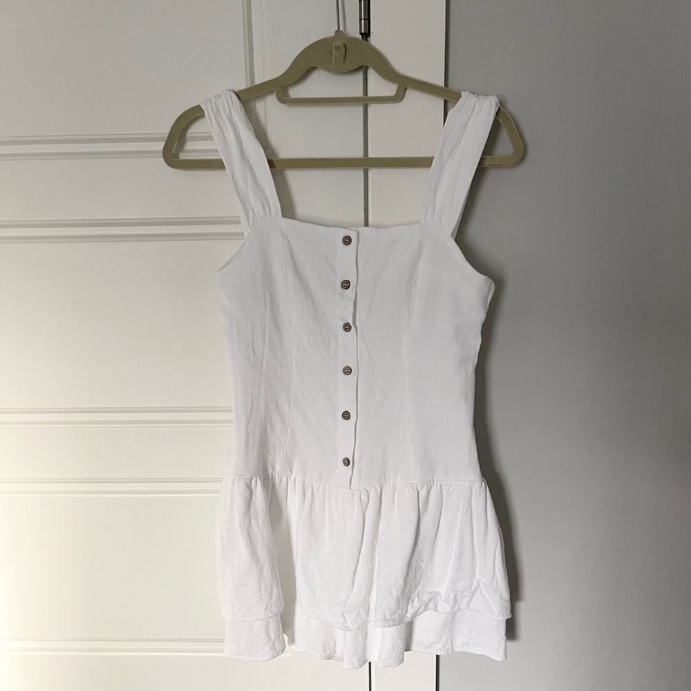 Women Sleeveless linen Blend Romper - Picture 11 of 13